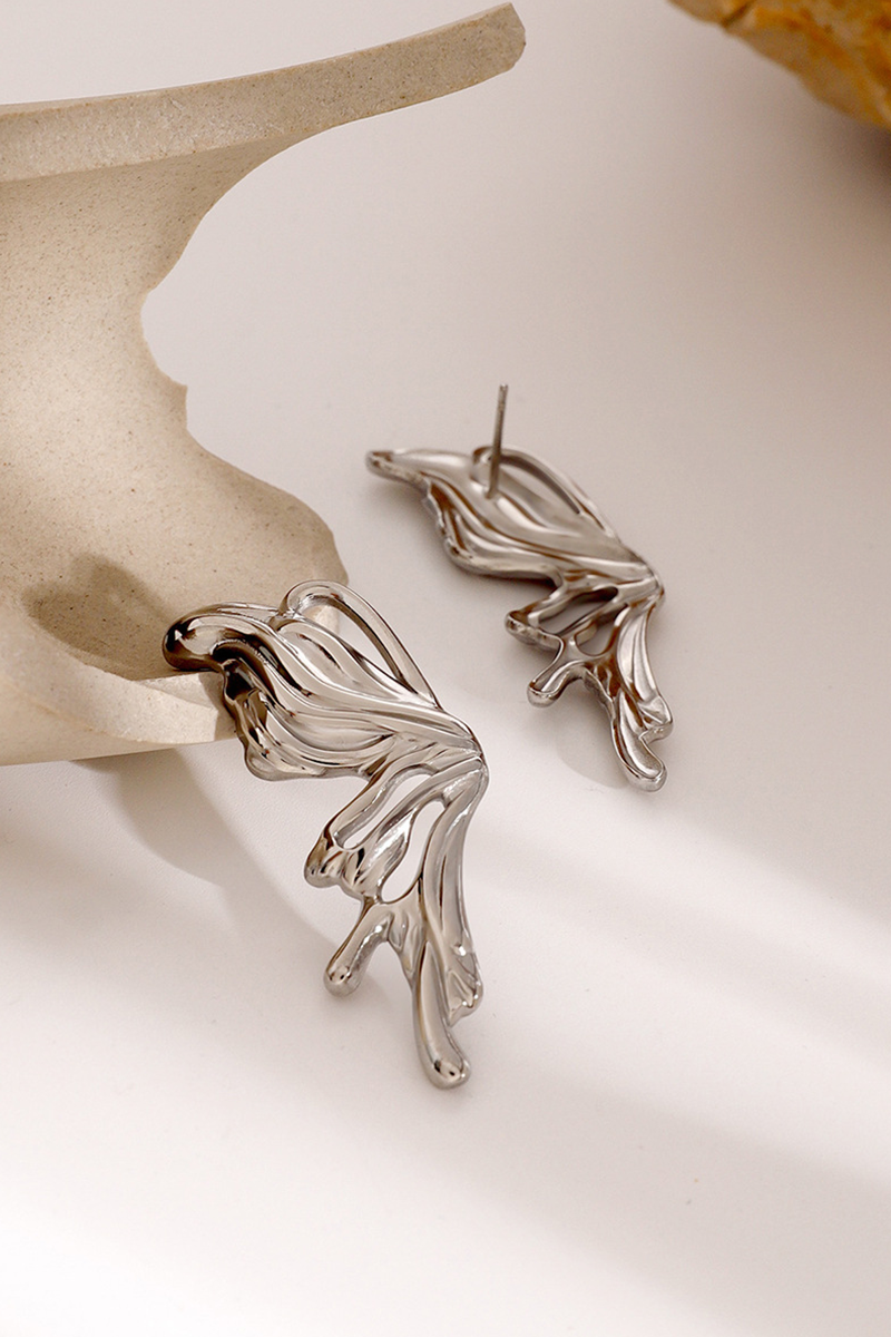 Stainless Steel Butterfly Earrings