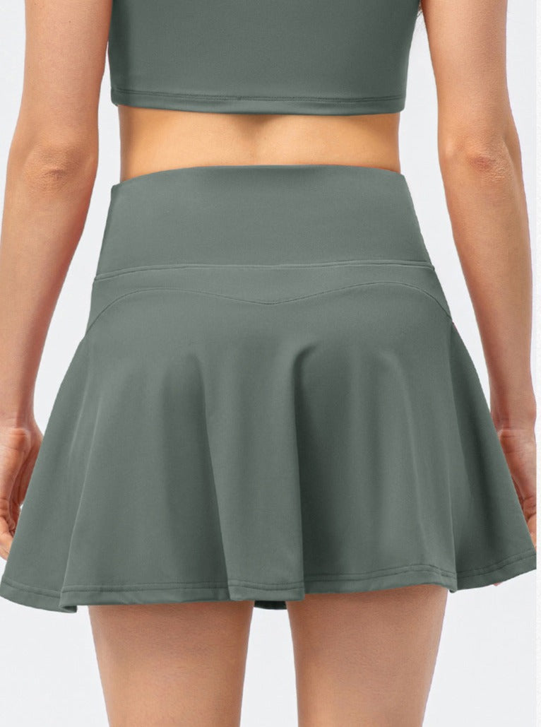 Nude Running Dance Training Fitness Skirt