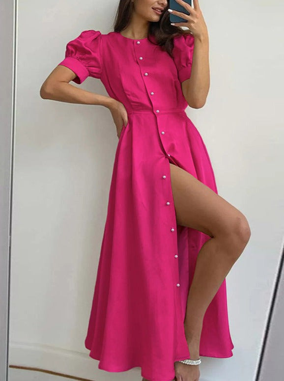 Robe longue boutonnée