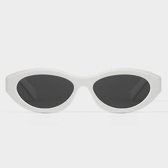 Lunettes de soleil œil de chat à monture étroite anti-UV 