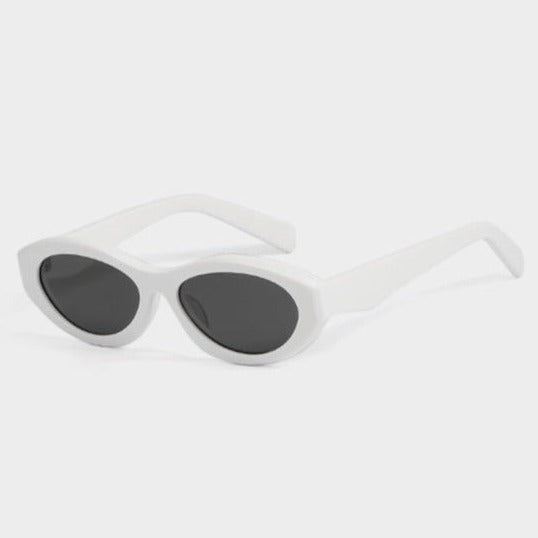 Lunettes de soleil œil de chat à monture étroite anti-UV 