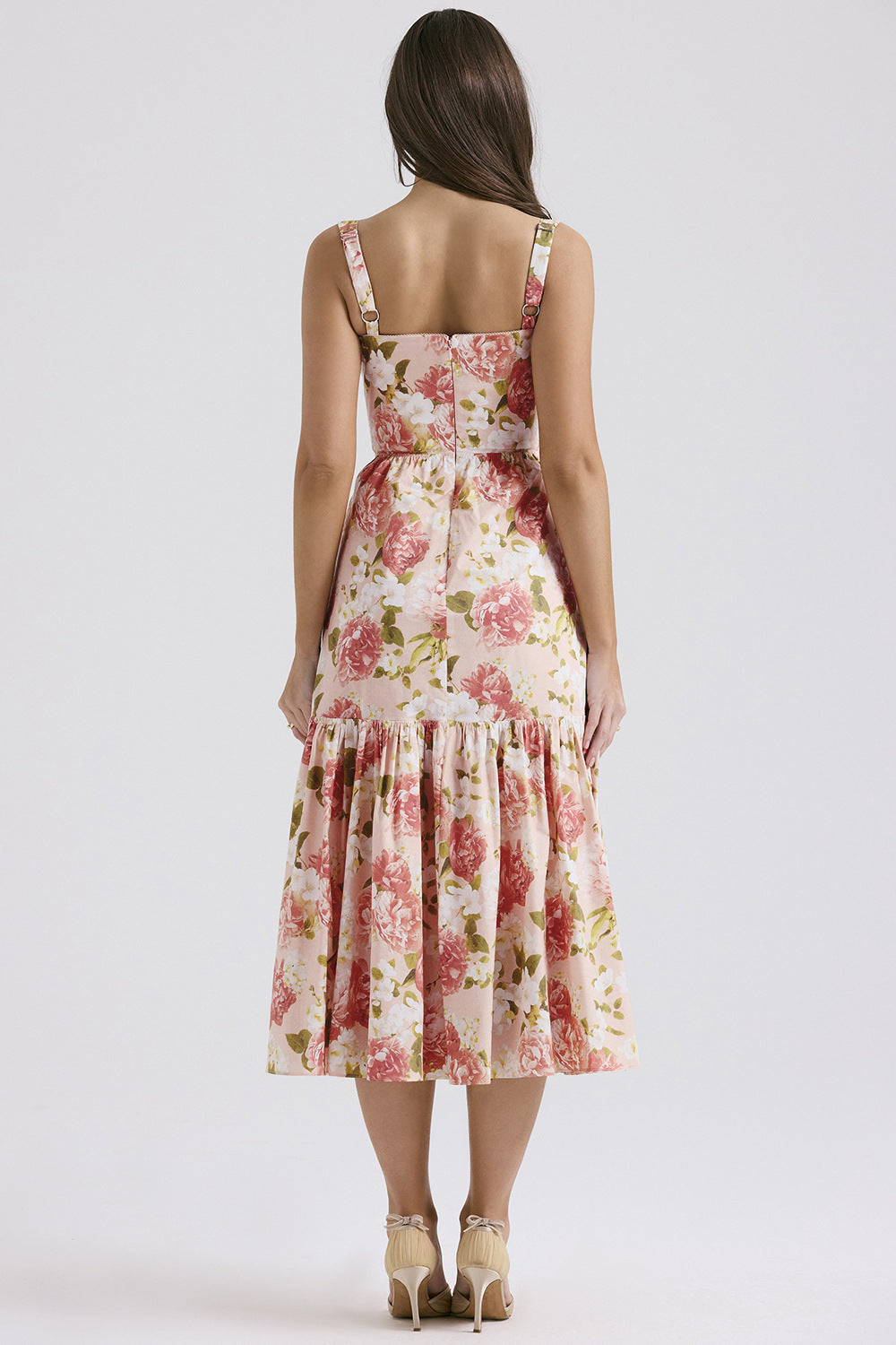 Robe d'été sans manches à imprimé floral 