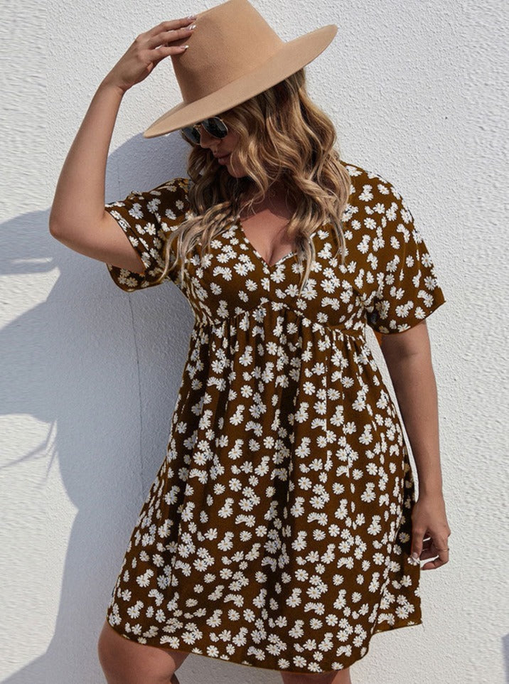 Robe de vacances à imprimé floral