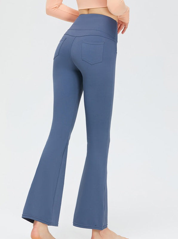 Pantalon de yoga slim évasé à pattes d'éléphant 