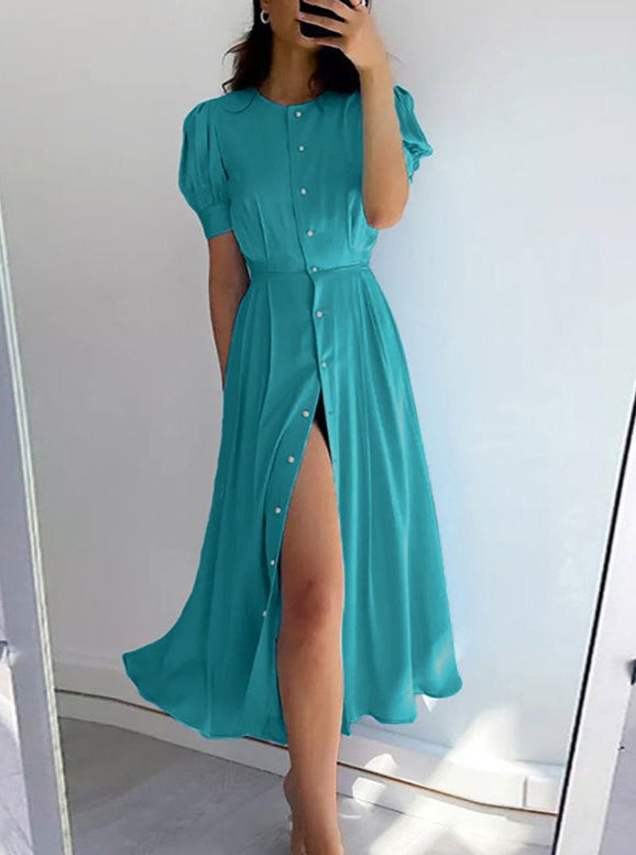 Robe longue boutonnée