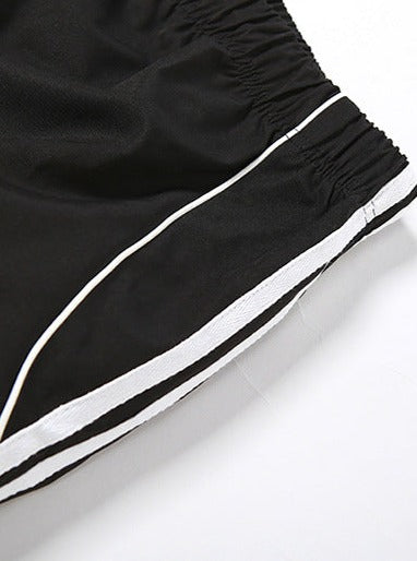 Pantalon de survêtement baggy noir élégant 