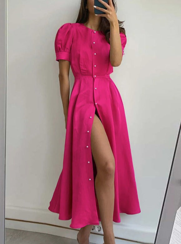 Robe longue boutonnée