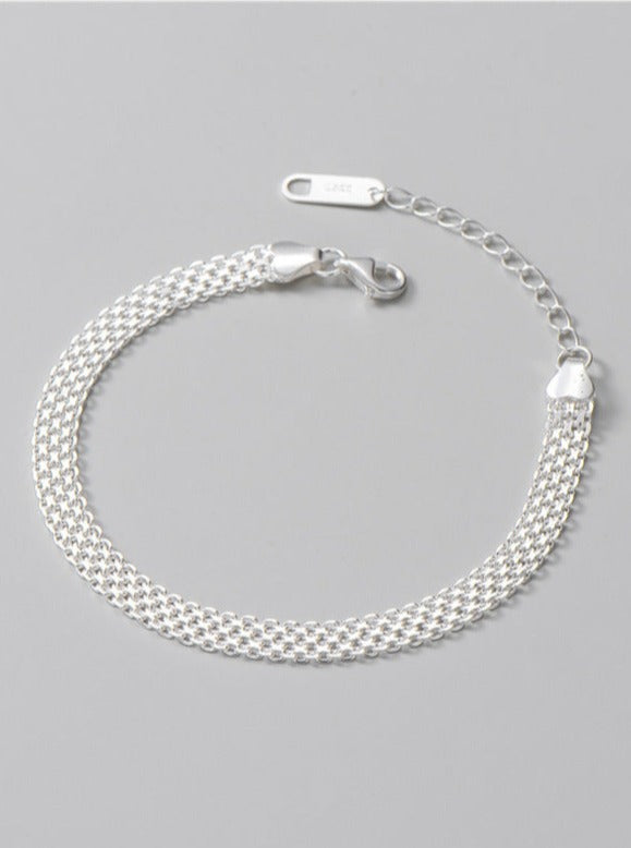 Bracelet en argent sterling scintillant de style coréen