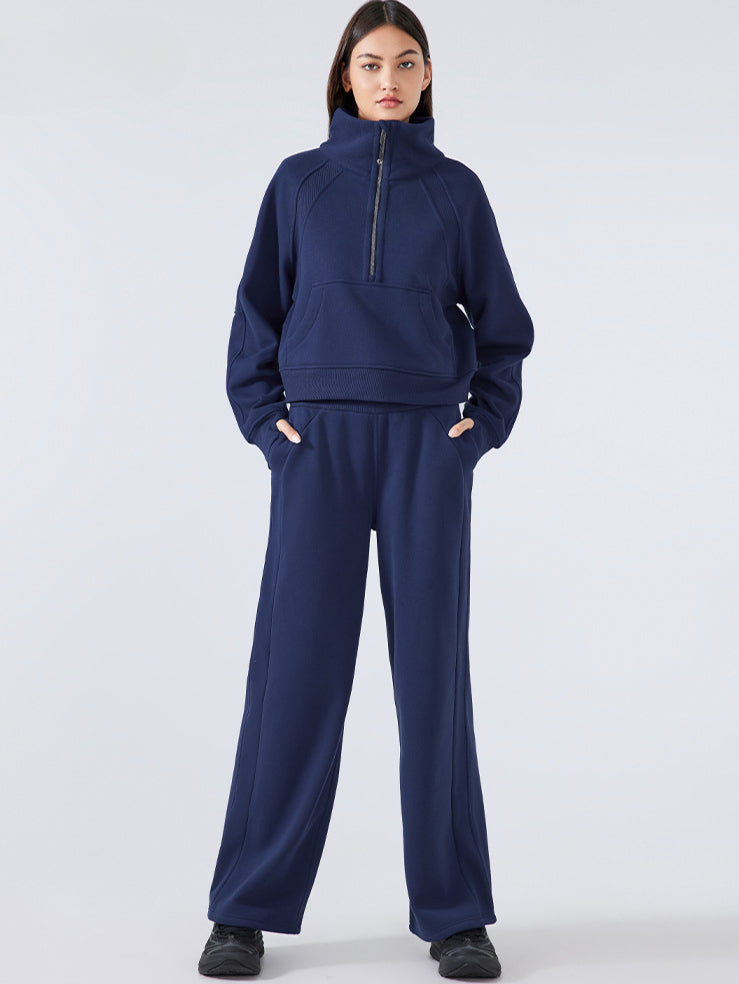 Pantalon de jogging bleu marine avec cordon de serrage